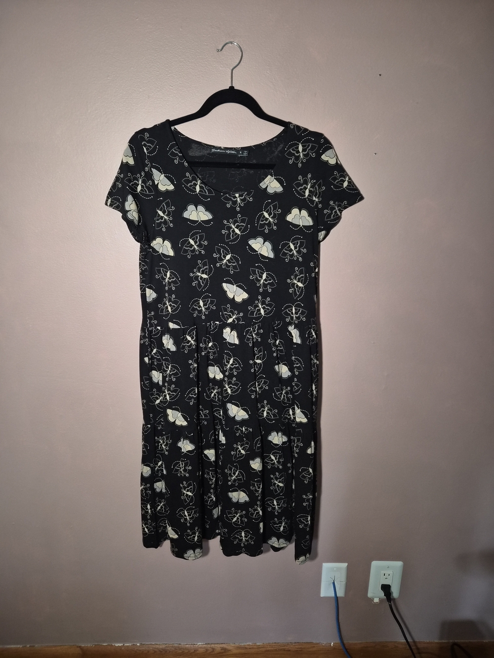 Gundrun Sjoden Dress Size Small Boho Organic Cotton Butterfly Butterflies Print